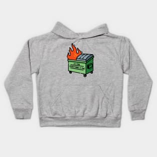 Funny Dumpster Fire - Its Fine Everything is Fine Kids Hoodie